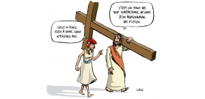 Dessin apologÃ©tique - JÃ©sus face aux laÃ¯cards